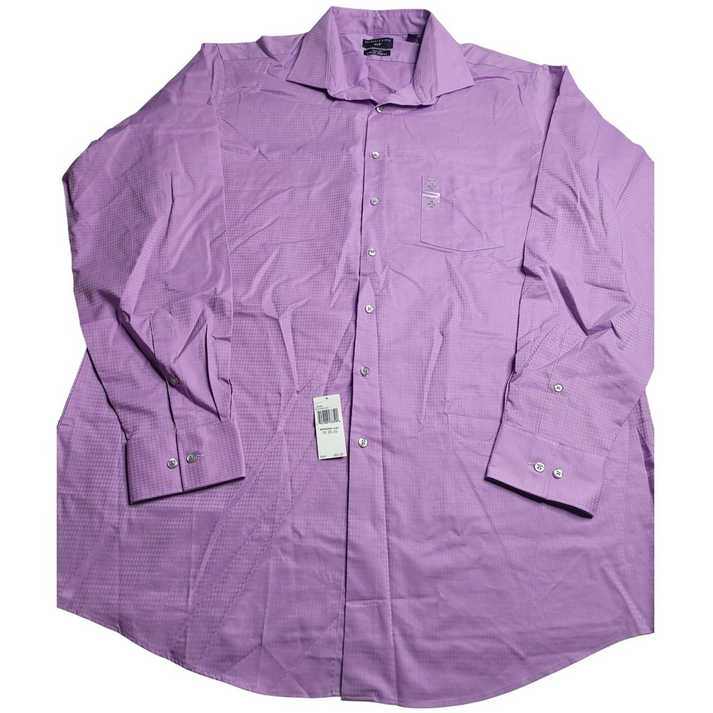 NEW Shaquille O'Neal Lavender LS Button Down XL Tall Fit 18 38/39 NWT‎